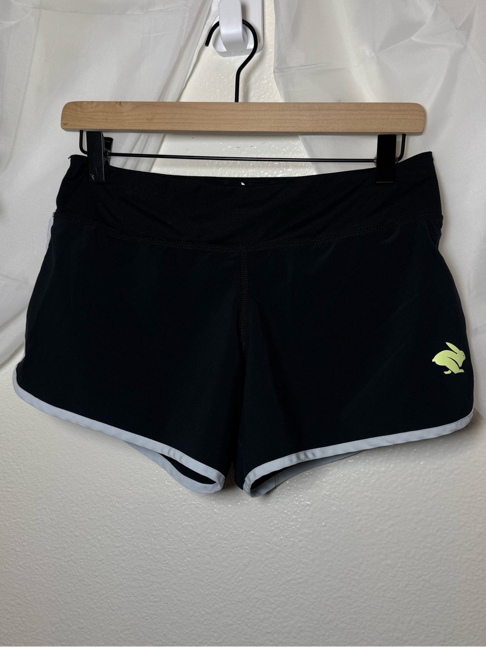 rabbit Women's Black and White Athletic Running Shorts